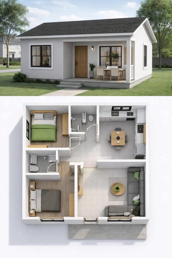 Verandalı Prefabrik Ev Tasarımları: Konforlu ve Estetik Yaşam Alanları