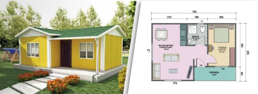 Prefabrik Ev Planları